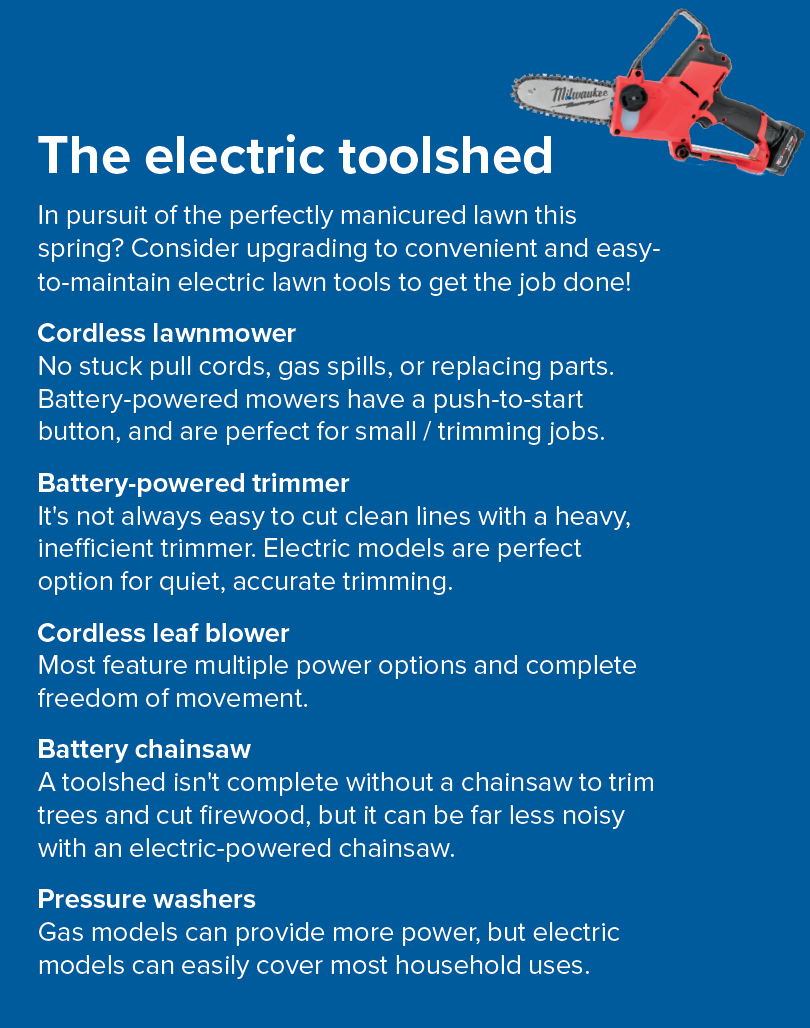 The electric tool shed...