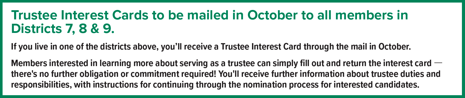 Cards mailed in October