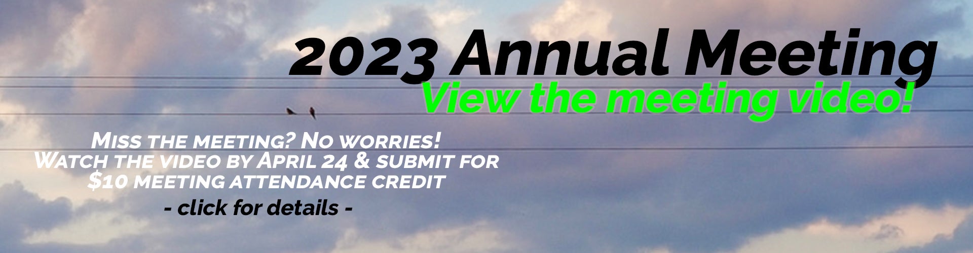 Click for info on the 2023 Annual Meeting