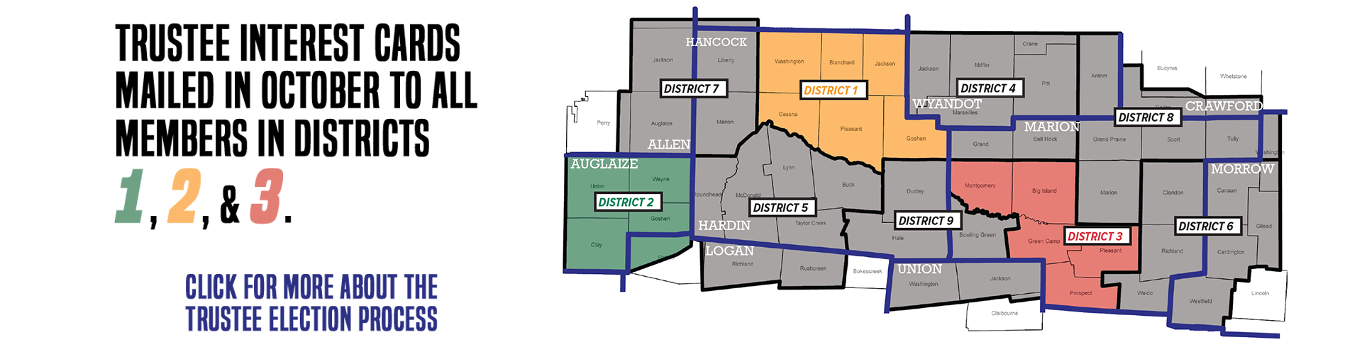 Trustee interest cards mailed in October