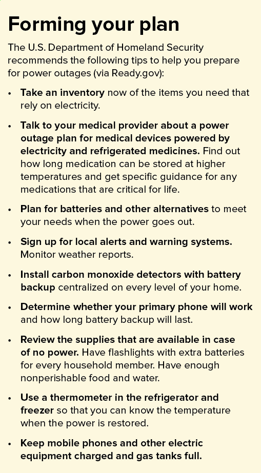 Emergency plan tips